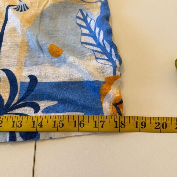 Nicole Miller Beachy Linen Top Sz M Coastal, Summer, Vacation - Picture 10 of 11